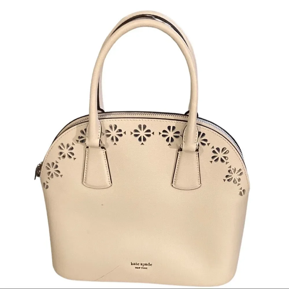 Kate Spade White Perforated Sylvia Satchel